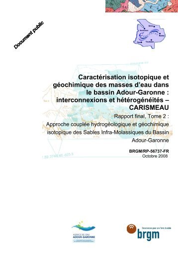 Caractérisation isotopique et géochimique des masses d'eau dans ...