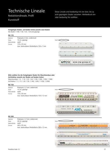 Lineale Datenschieber/Datenscheiben - schreiner coburg