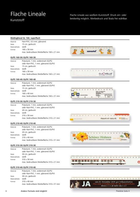 Lineale Datenschieber/Datenscheiben - schreiner coburg