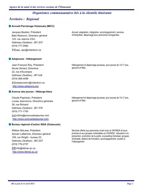 agences de rencontres outaouais