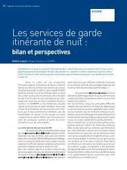 Les services de garde itinérante de nuit : - Le CLEIRPPA