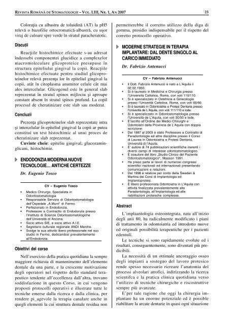 Rev. Rom de STOMATOLOGIE nr.1 - 2007.p65 - medica.ro