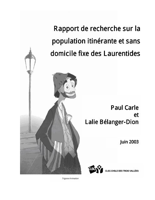 Rapport de recherche sur la population itinérante et - Homelessness ...