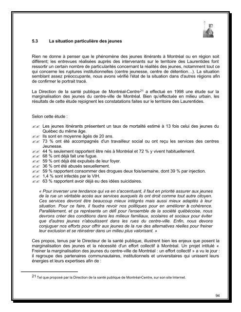 Rapport de recherche sur la population itinérante et - Homelessness ...