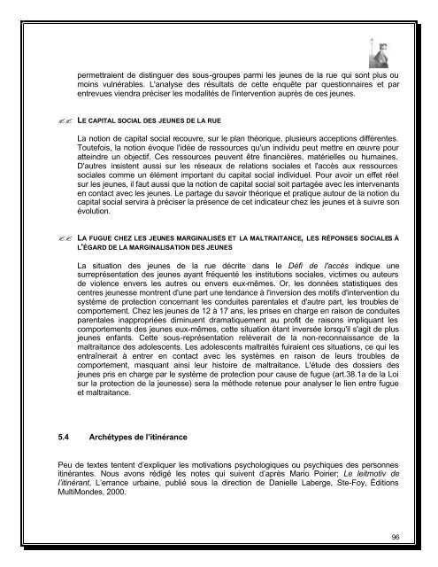 Rapport de recherche sur la population itinérante et - Homelessness ...