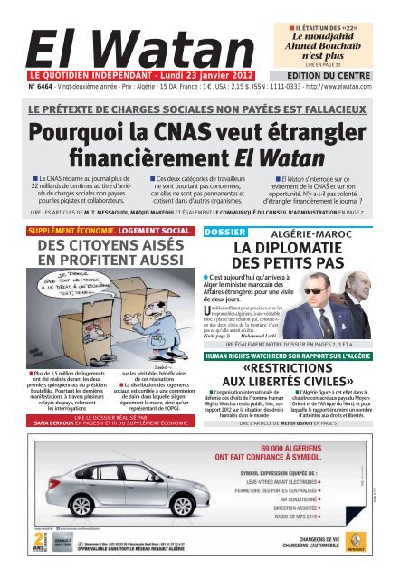 Pourquoi la CNAS veut étrangler financièrement El Watan