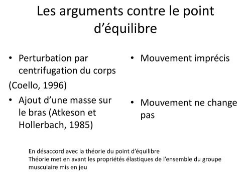 Les différents types de Les différents types de mouvements