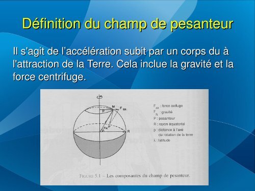 Cours 3: Gravimétrie