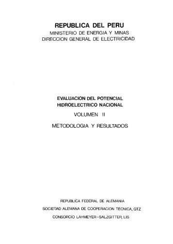 REPUBLICA DEL PERU - Ministerio de Energía y Minas