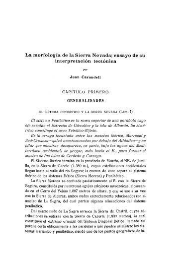 La morfología de la Sierra Nevada - Real Academia de Ciencias ...