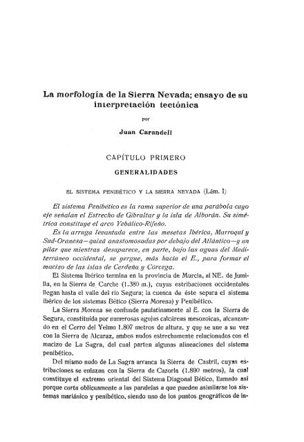 La morfología de la Sierra Nevada - Real Academia de Ciencias ...