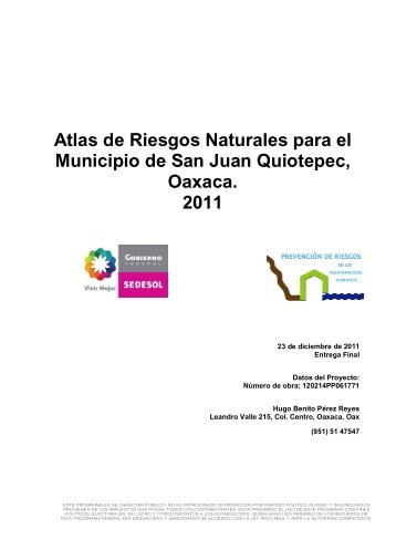 Atlas de Riesgos Naturales para el Municipio de San Juan ... - Inapam