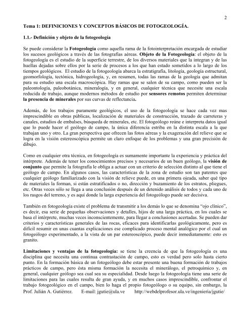 Fotogeologìa Guía Teórica.pdf - Web del Profesor - Universidad de ...