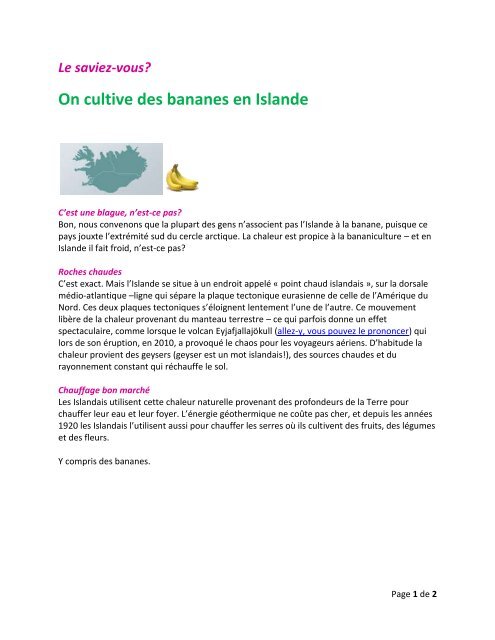 Téléchargement gratuit Images On Cultive Des Bananes En Islande dernière par