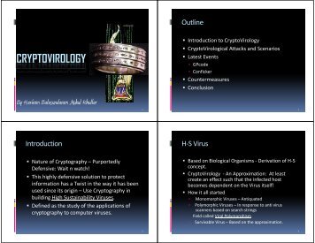 Crypto Virology Seminar.PPT - 123SeminarsOnly