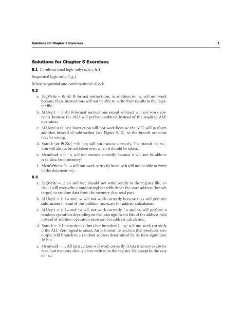 Solutions for Chapter 5 Exercises - CSIE -NCKU