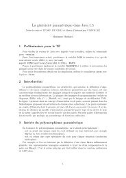 La généricité paramétrique dans Java 1.5 - Lirmm