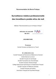 Surveillance médico-professionnelle des ... - CHU de Rouen