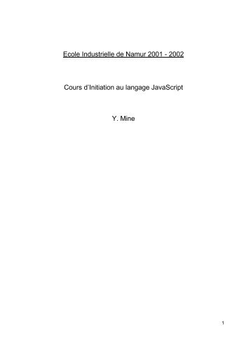Qu'est-ce que le JavaScript - Pages personnelles des membres de l ...