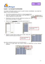 Leçon – La recopie incrémentée - mes fiches pratiques