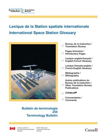 Lexique de la Station spatiale internationale / International Space ...
