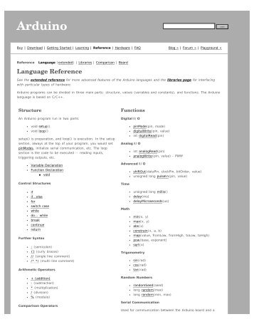 Arduino Reference pdf