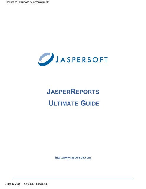 The JasperReports Ultimate Guide Third Edition - What is OPUS ...