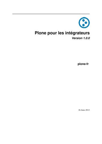 Lire la dernière version de ce document au format PDF - Plone