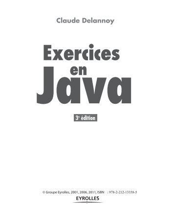 Claude Delannoy Exercices en Java 3e édition - Fnac