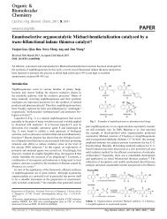 Enantioselective organocatalytic Michael-hemiketalization catalyzed ...