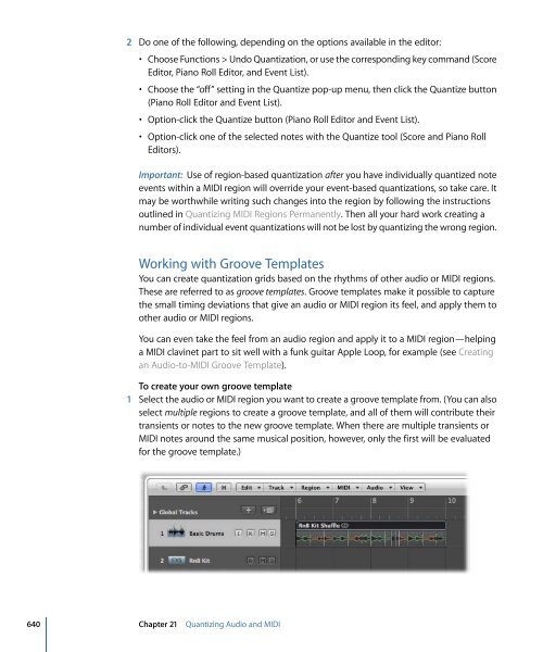 Logic Pro 9 User Manual - Help Library - Apple