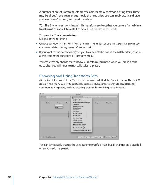 Logic Pro 9 User Manual - Help Library - Apple