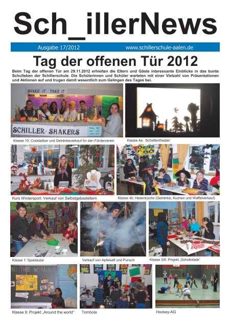 SchillerNews Ausgabe 17/2012 - Schillerschule Aalen