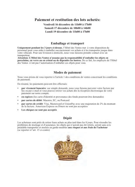 Télécharger le catalogue au format PDF - Hôtel des Ventes Genève