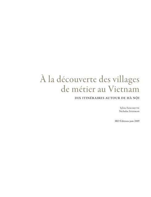 A la découverte des villages de métier au Vietnam : dix ... - IRD