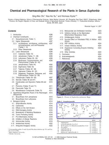 Chemical and Pharmacological Research of the Plants in Genus ...