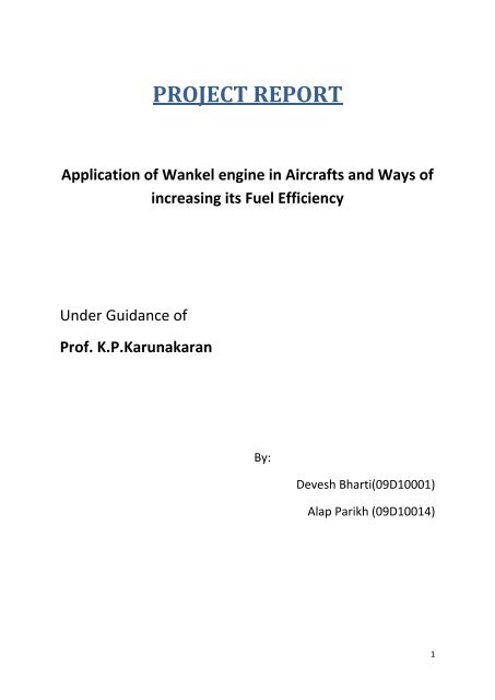 Wankel Engines Project Report edited .pdf - 123SeminarsOnly