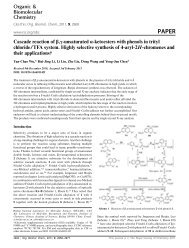 Cascade reaction of β,γ-unsaturated α-ketoesters with phenols in ...