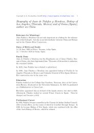 Biography of Juan de Palafox y Mendoza, Bishop of Los Angeles ...