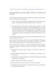 Korrespondenz zwischen Blaise Pascal und Pierre de Fermat