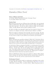 Biography of Blaise Pascal