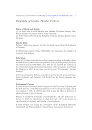 Biography of Gustav Theodor Fechner