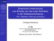 Empirische Untersuchung zum Einsatz von Use Case Techniken in ...