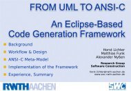 FROM UML TO ANSI-C - An Eclipse-Based Code Generation ...