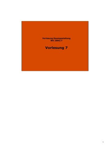 Vorlesung 7