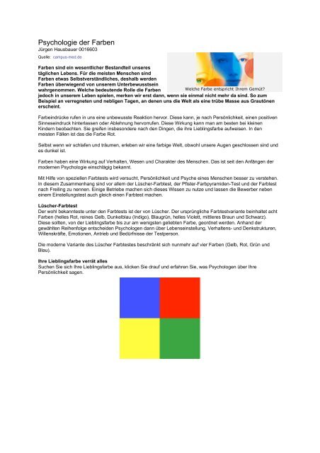 Psychologie Der Farben