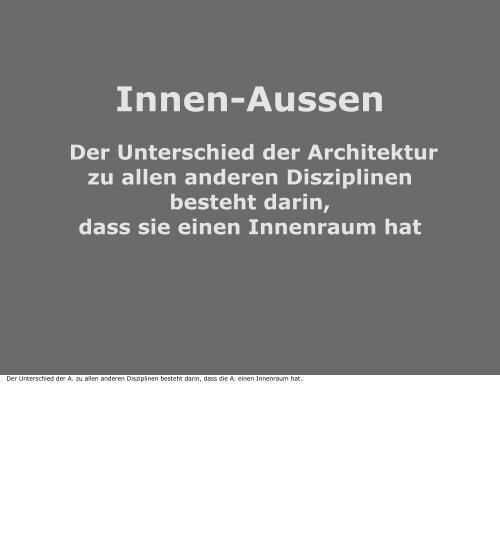 Innen-Außen-Beziehung