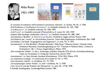 Aldo Rossi 1931-1997