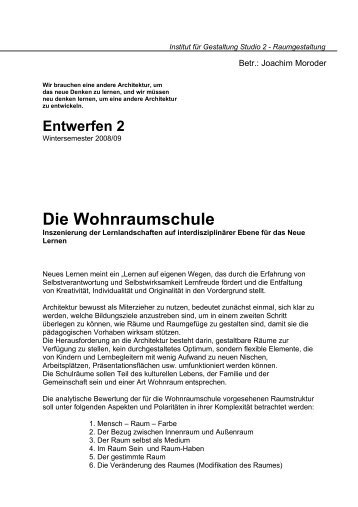 Die Wohnraumschule