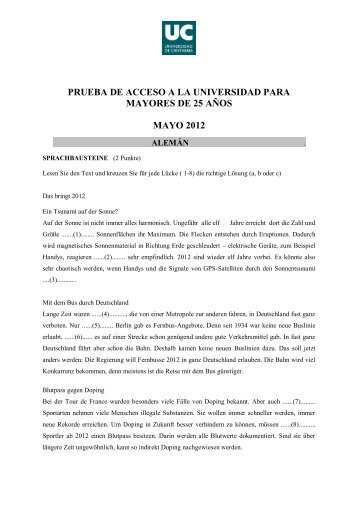 PDF de las pruebas de mayo de 2012 - Universidad de Cantabria